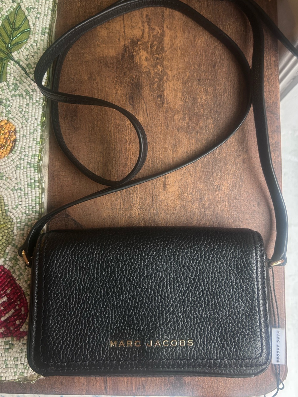 Marc Jacobs Black Pebbled Leather Crossbody Bag